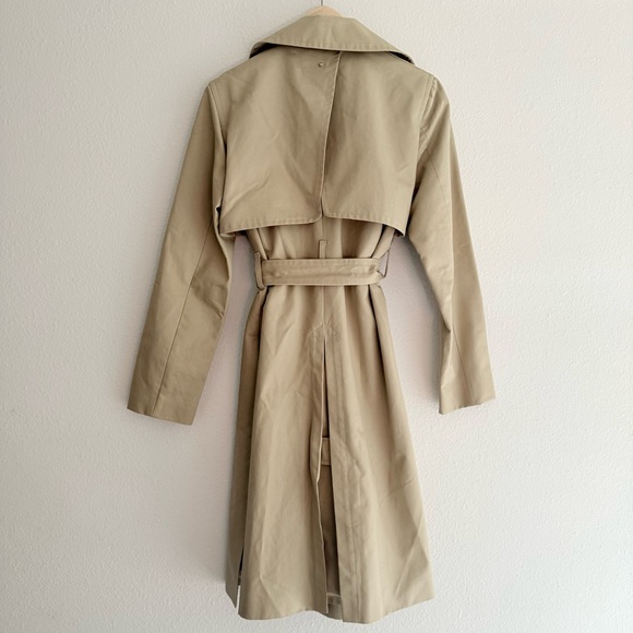 Cuyana Original Classic Belted Khaki Trench Coat Sz S / M Made in Italy - Picture 3 of 14